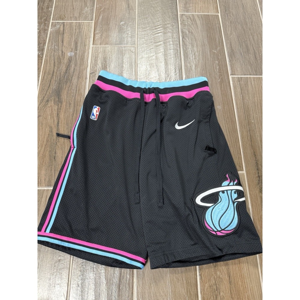 NIKE NBA MIAMI HEAT VICE CITY EDITION COURTSIDE AUTHENTIC SHORTS SOUTH BEACH S